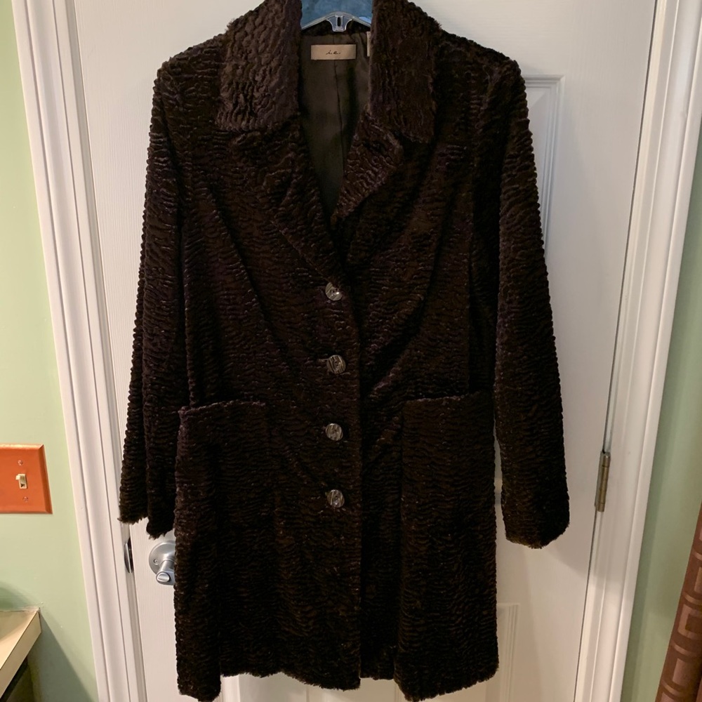 Vintage Faux Fur Curly Lamb Coat